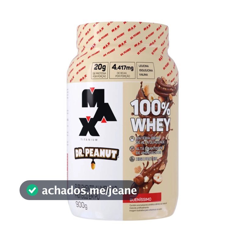 100% Pure Whey Dr Peanut Pote 900g - Max Titanium