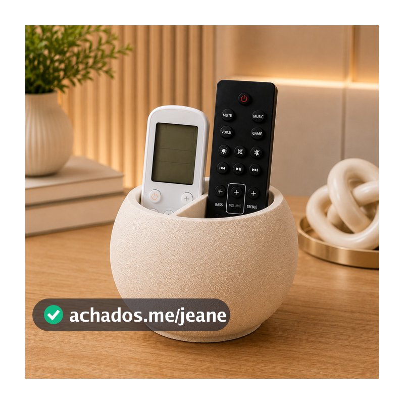 Organizador Porta Controle 2 Divisórias Sala Quarto Decorativo