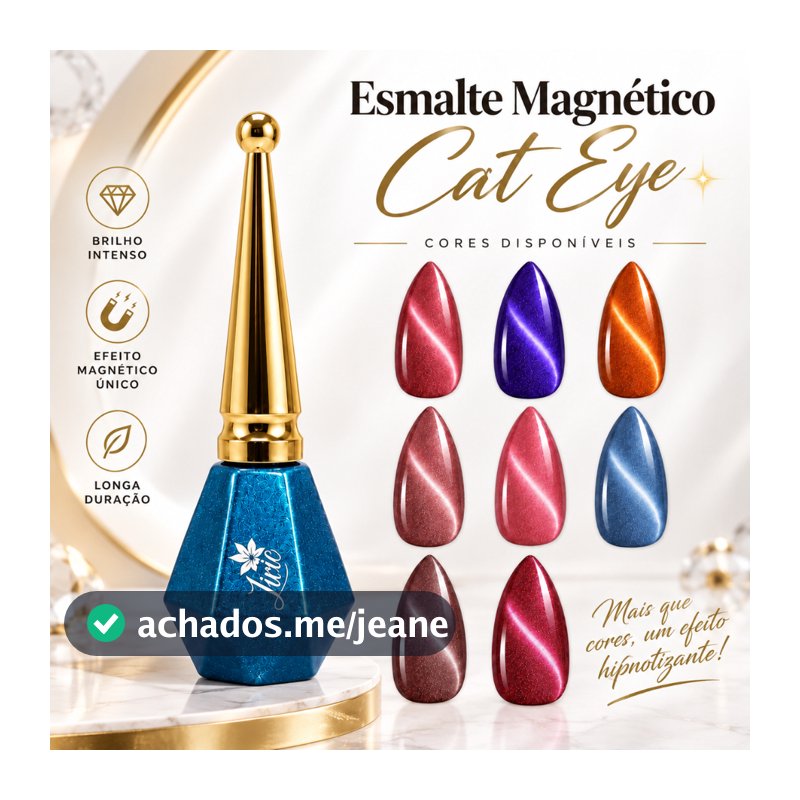 Esmalte  Magnético em Gel cat eye  lirio 16 ml Olho de Gato UV LED COM IMA