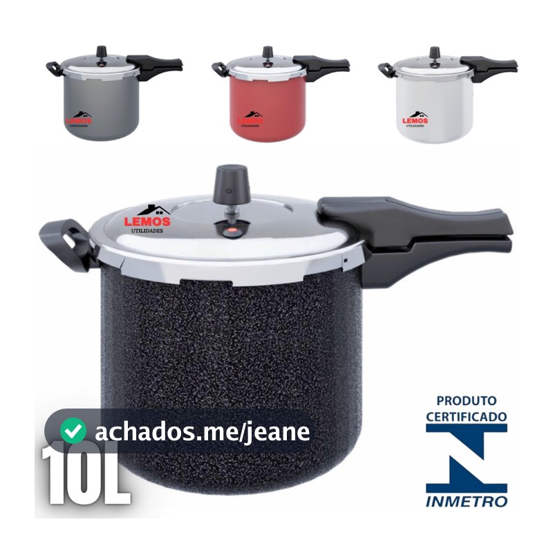 Panela De Pressão 10 Litros Fechamento Externo Certificada Inmetro Cozimento Rapido Garantia 1 Ano