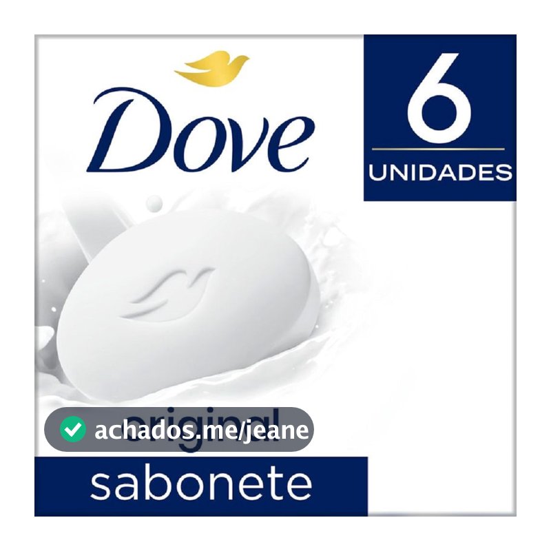 Sabonete Em Barra Dove Original 6 Unidades de 90g
