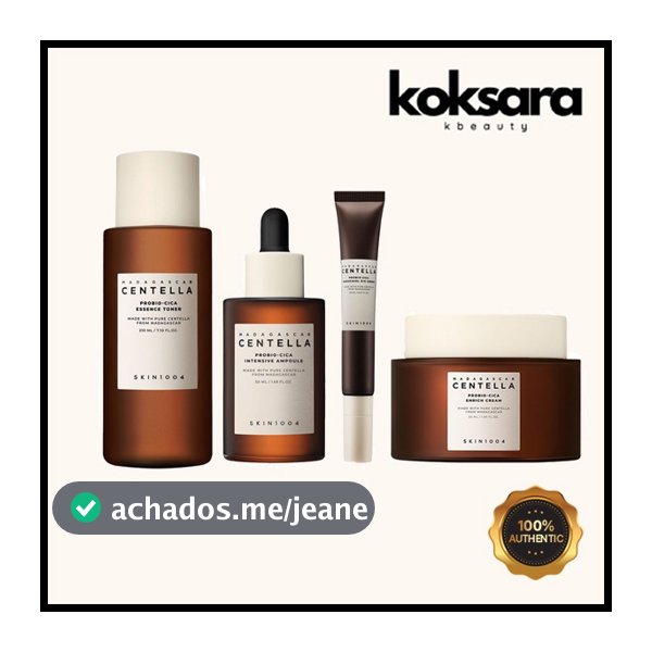 skin1004 madagascar centella probio-cica (toner 210ml/ampoule 50ml/cream 50ml/eye cream 50ml)