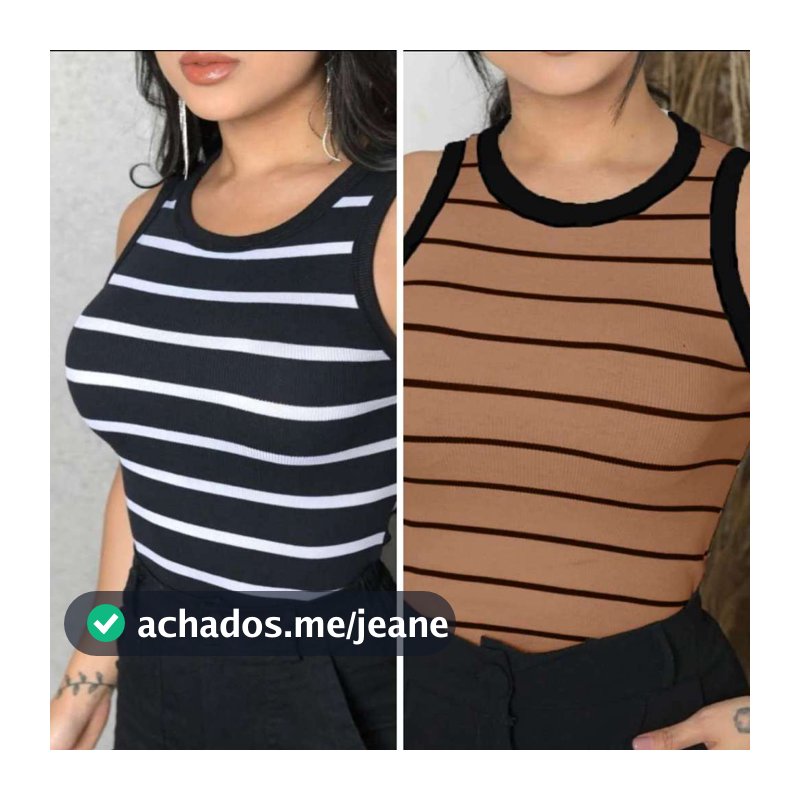 Kit 2 Blusa Feminina Camiseta Regata Canelada Listrada e Lisa Ribana Camiseta Básica Blusa Regata