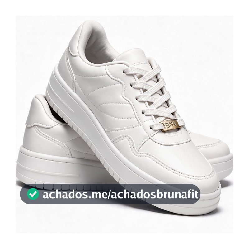 Tênis Feminino Plataforma Casual Benévola Branco Preto Macio Sapatenis Confortável Estiloso Leve