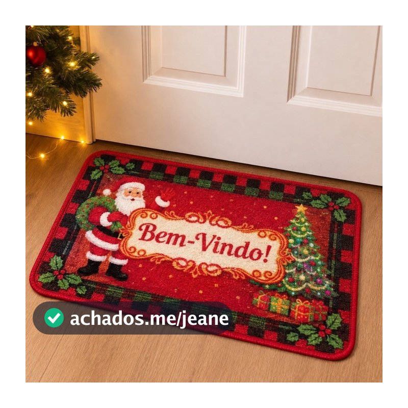 Tapete De Porta Natal Capacho Decorativo Natalino Enfeite