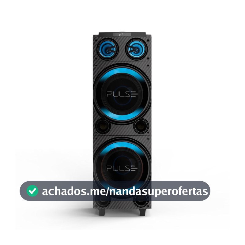 Caixa de Som Torre Pulse Double 10 Pol. 1800W RMS BT LED - SP507