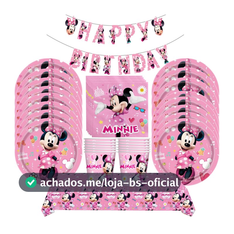 Minnie Mouse Decoração Festa De Aniversário Meninas Copos De Mesa Descartáveis Placas Baby Shower Party Suprimentos