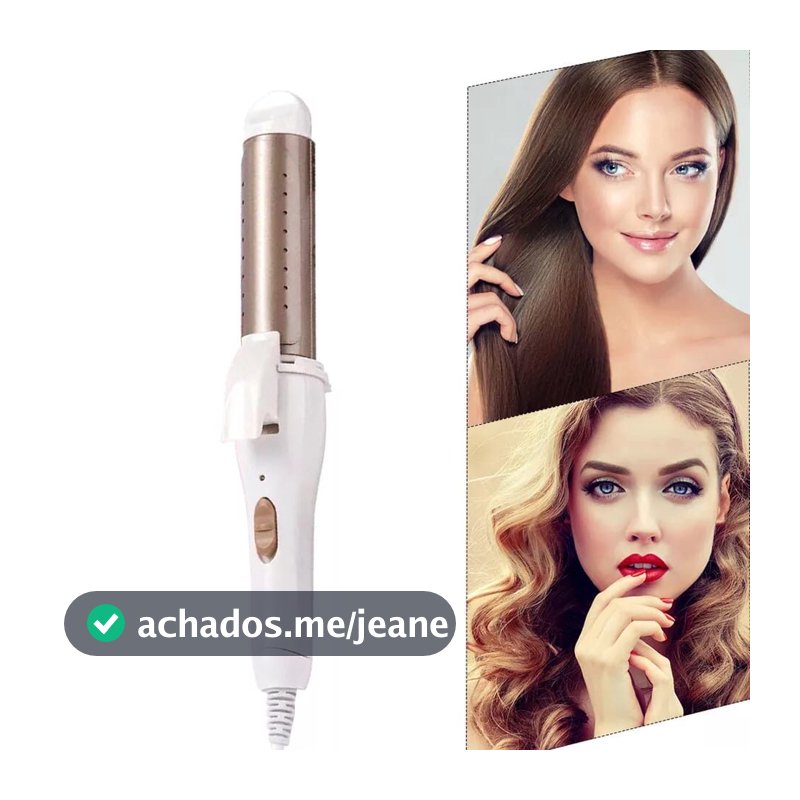 Modelador De Cachos E Chapinha 2 Em 1 Mini Alisador Profissional Bivolt