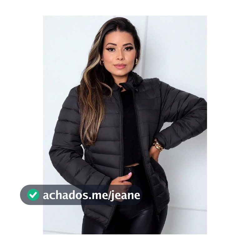 Jaqueta Bobojaco Feminina Capuz Removivel Preta