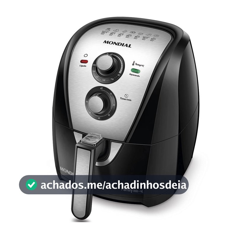 Fritadeira Sem Óleo Air Fryer Mondial AFN40BI Family Inox 4L