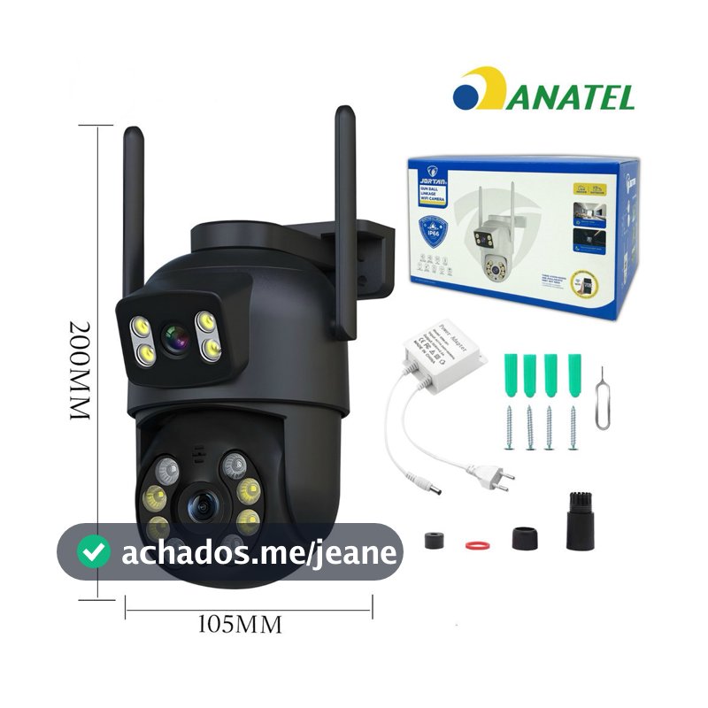 Câmera de segurança YOOSEE IP66 Wi-Fi com lente dupla e sensor de movimento 360°  YIHAN