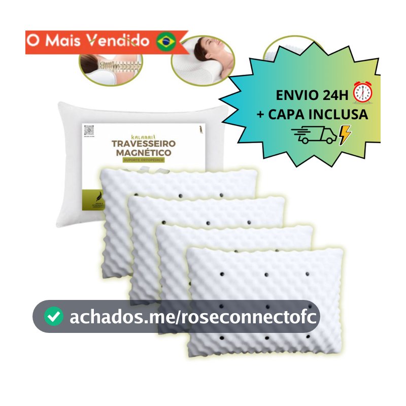KIT Travesseiro Magnético Anti Ronco Ortopédico Massageador Anatomico Alivia Dor ENVIO IMEDIATO