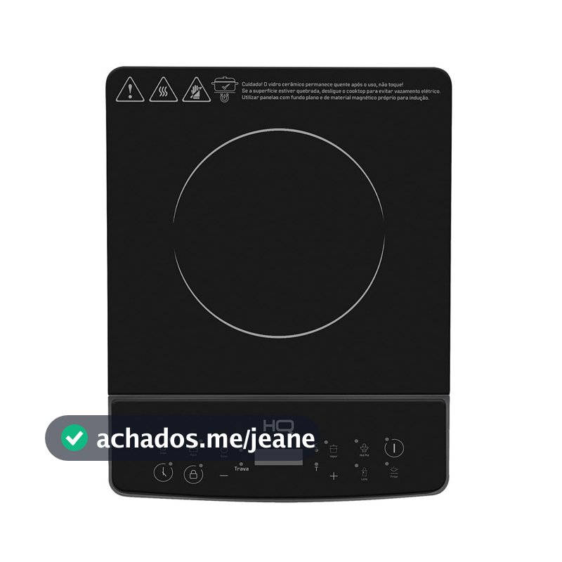 Cooktop de Indução HQ 1 Boca Portátil 2000W Preto HQ-IDS2001 220V
