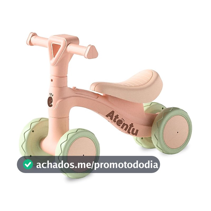 Bicicleta de Equilíbrio Infantil Sem Pedal Andador 4 Rodas Bebê Criança