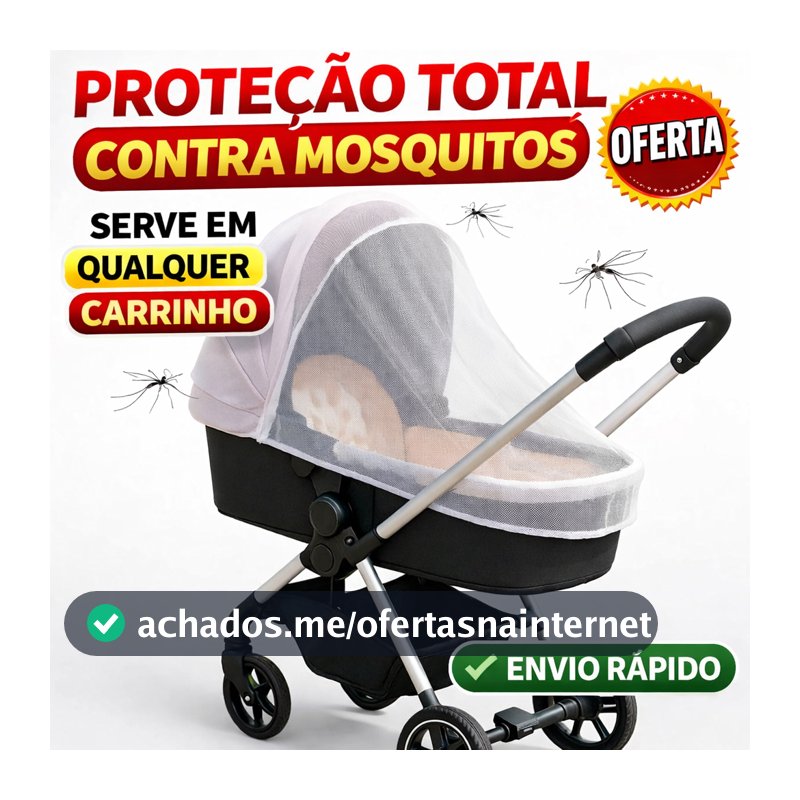 Mosquiteiro Protetor De Insetos Universal Carrinho De Bebê