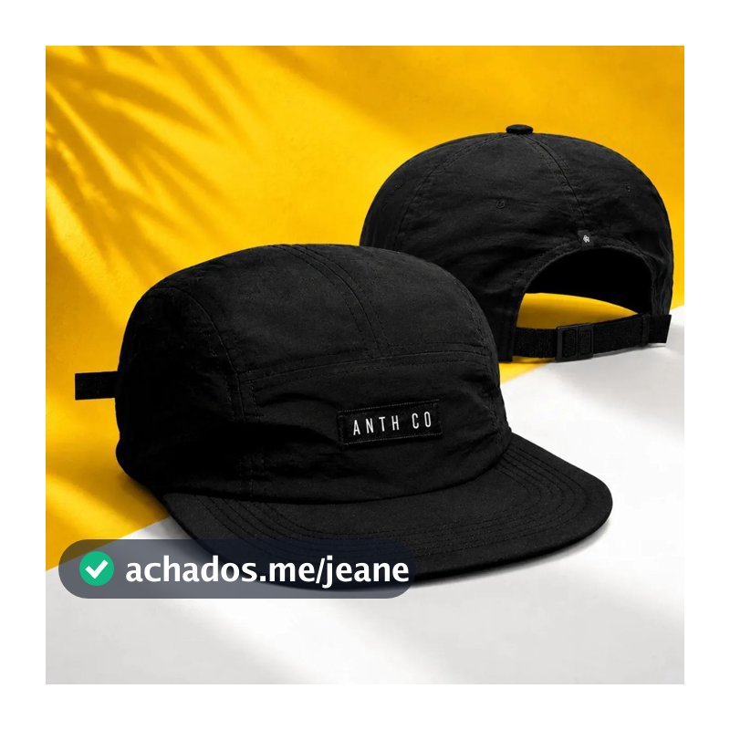 Boné Anth Co Aba Reta Water Five Panel Corrida Caminhada Strapback Impermeavel Masculino Feminino Aba Esportivo
