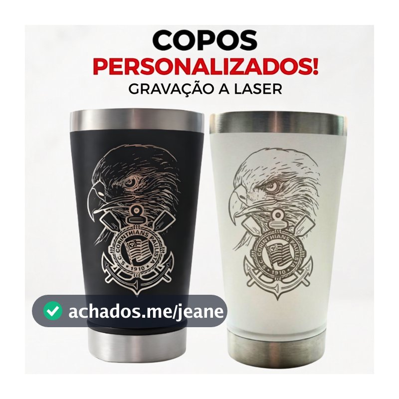 Copo de Time Térmico Personalizado Corinthians 473ml Gaviões