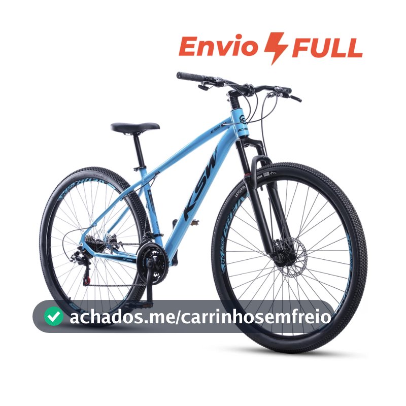 Bicicleta Bike Aro 29 Ksw 21 Velocidades Marcha Alumínio Xlt 100 Mtb Freio a disco suspensão MTB