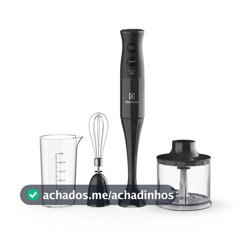 Mixer 3 em 1 Electrolux Preto 400W com Tecnologia TruFlow (EIB10)