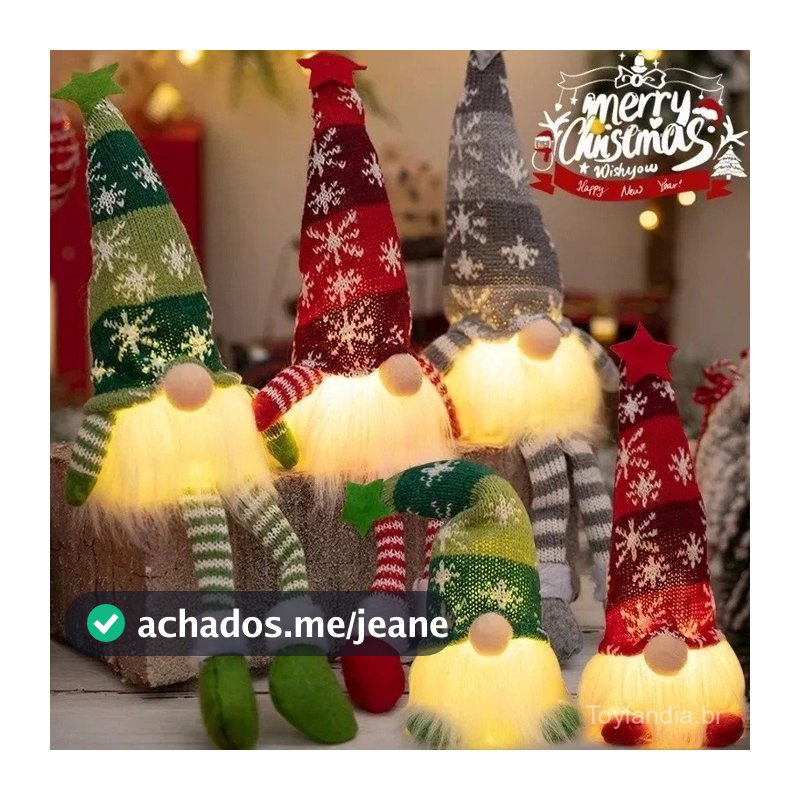 Boneco Gnomo Luminoso de Natal 2026, Boneca Sem Rosto, Decoração de Natal para Casa, Presente de Natal, Presentes de Ano