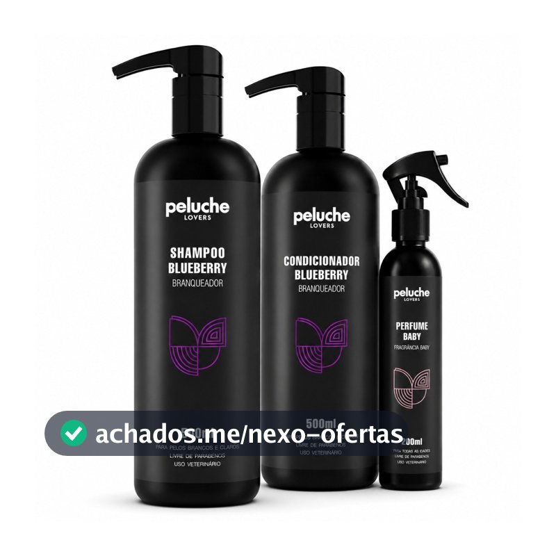 Shampoo Eliminador de Odores Condicionador Perfume Baby Peluche Kit Banho Pet para Cães