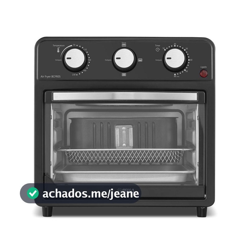 Fritadeira Air Fryer Britânia BCFR05 12L 1500W com Função Dourar Preto 220V