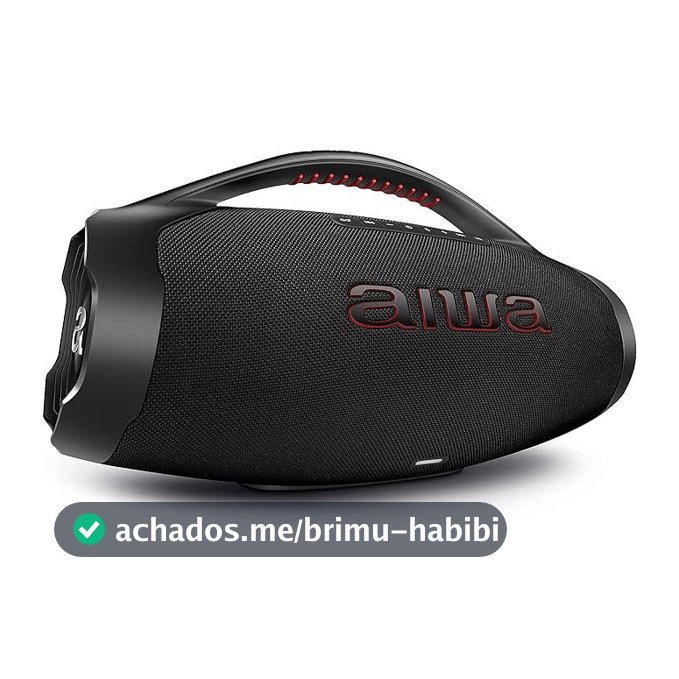 Caixa De Som Boombox Aiwa AWS-BBS-01B 200w IP66 30hs Bateria