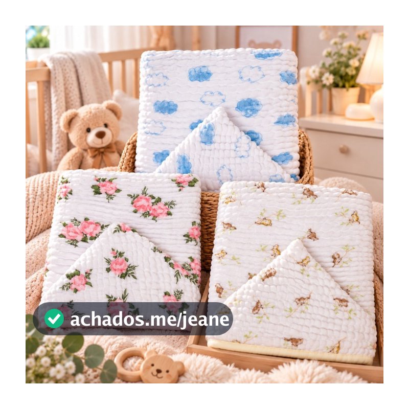 TOALHA DE BANHO SOFT BAMBOO MAMI COM CAPUZ ESTAMPADA 1,15m X 85cm CONTEM 01 UN