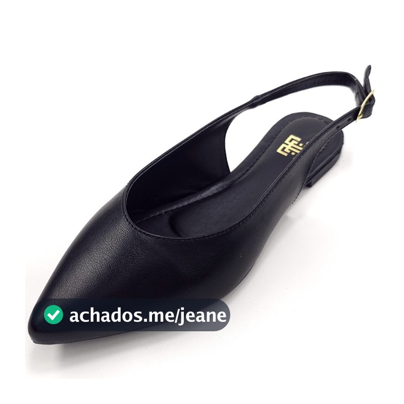 Sapatilha Rasteira Sandalia Bico Fino Slingback Feminina Sapato Dia a Dia Social Confortavel