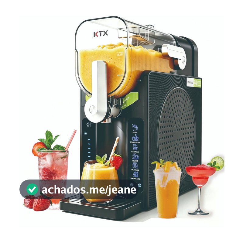 KTX Máquina De Sorvete Multifuncional 2l Com Smoothies E Margarita 6 Modos Limpeza Automática