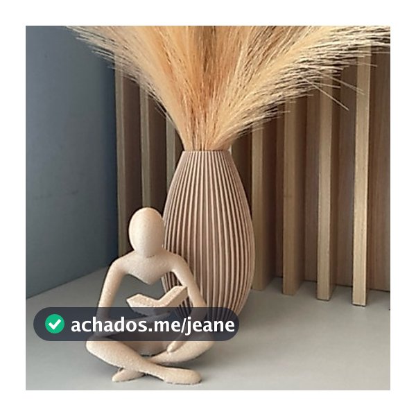 Kit Escultura e Vaso Decorativo – Ideal para Plantas Artificiais e Arranjos Decorativos para seu lar