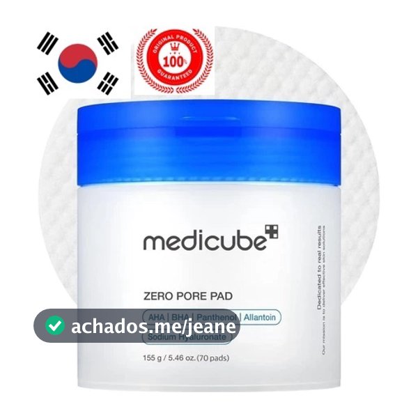 Medicube Zero Pore Pad 2.0 70 Almofadas Tônicas Faciais Todo Tipo de Pele Dia/Noite Original 100%