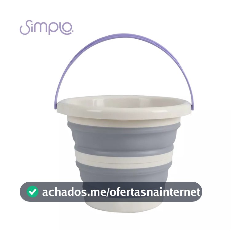 Balde dobrável de plástico 5 litros - Simplo