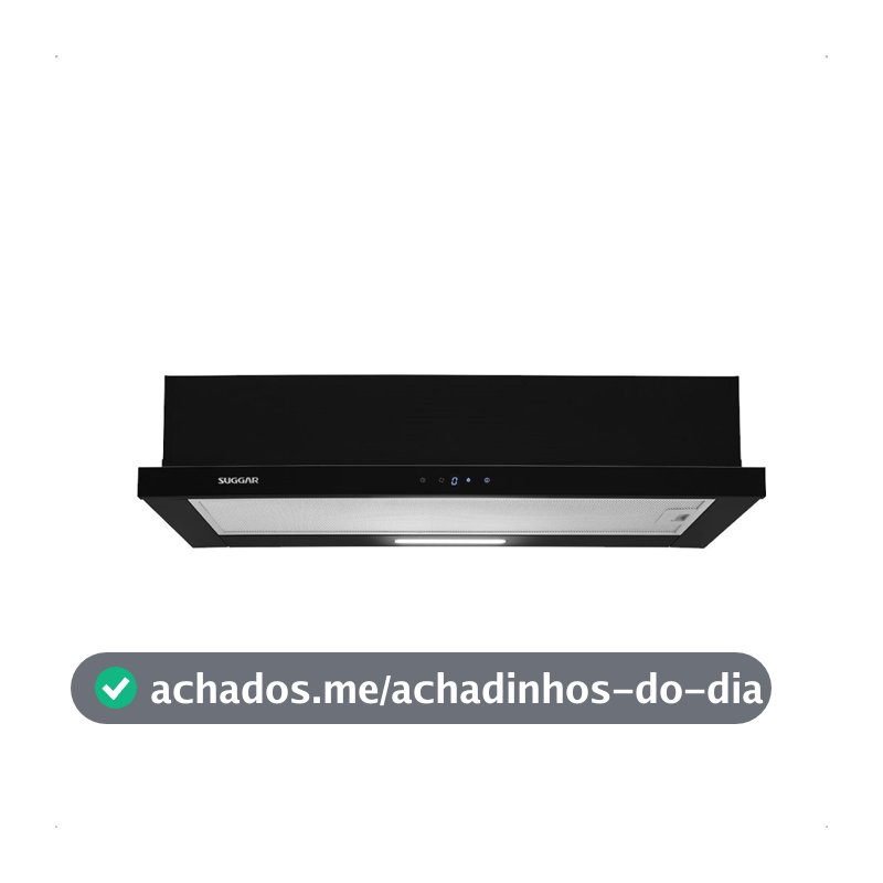 Depurador E Exaustor de Embutir Slim Touch 80cm Preto DE81THPT Suggar 127V