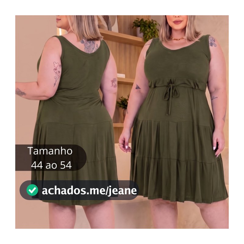 Vestido Feminino Alça Regata Soltinho Rodado Plus Size Premium