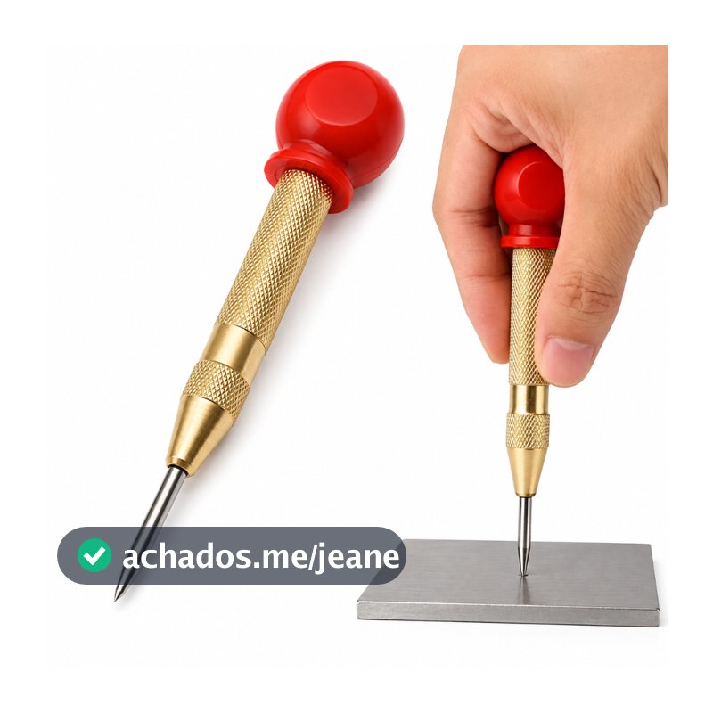 Punção Automático de Impacto Marcador Centro Furo Metal Ferro Aço Chapa Serralheiro Sem Martelo Alta Precisão Profission