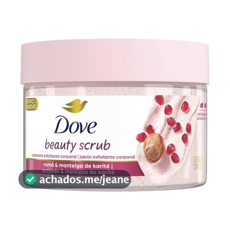 Sabonete Esfoliante Romã & Manteiga de Karité Dove Beauty Scrub Pote 280g