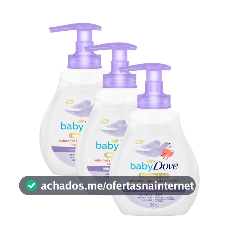 Kit 3 Sabonete Líquido Dove Baby Hora de Dormir 200ml