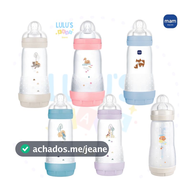 Mamadeira MAM Original Anticólica Easy Start 320ml +4 Meses Fluxo Rápido Lacrado Bebê Baby