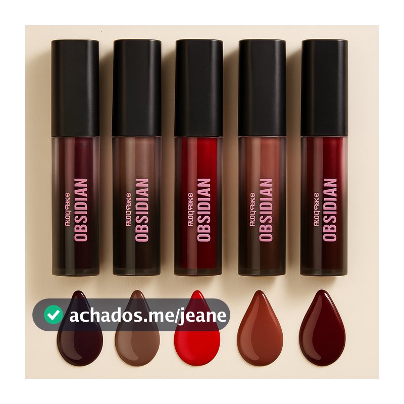 Batom Líquido Cremoso Crème Lip Obsidian By Ruby Rose Maquiagem Lábios