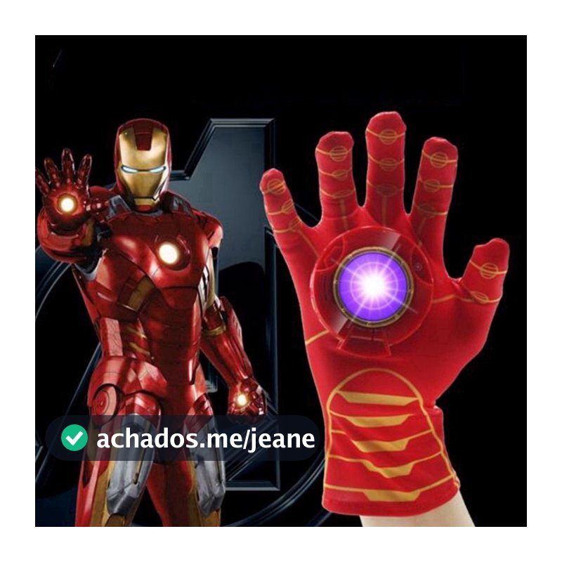 Luvas de Mão Esquerda do Homem de Ferro dos Vingadores com Luz + Som, Presente de Cosplay para Meninos, Brinquedos 91CK