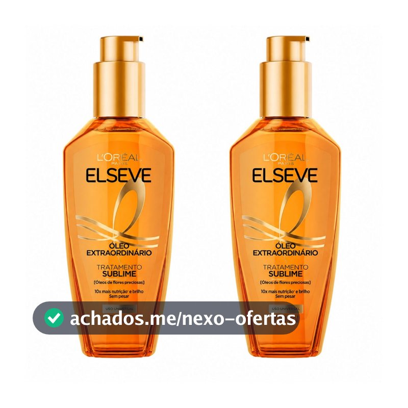 Kit 2 Óleos Extraordinário Elseve 100ml Nutrição Profunda e Anti-Frizz