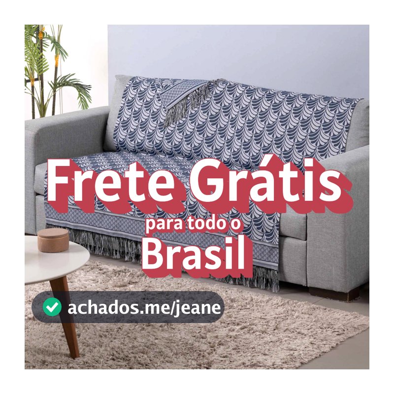 Xale para Sofá Manta Luxor Jacquard 2,10x1,35m com Franja