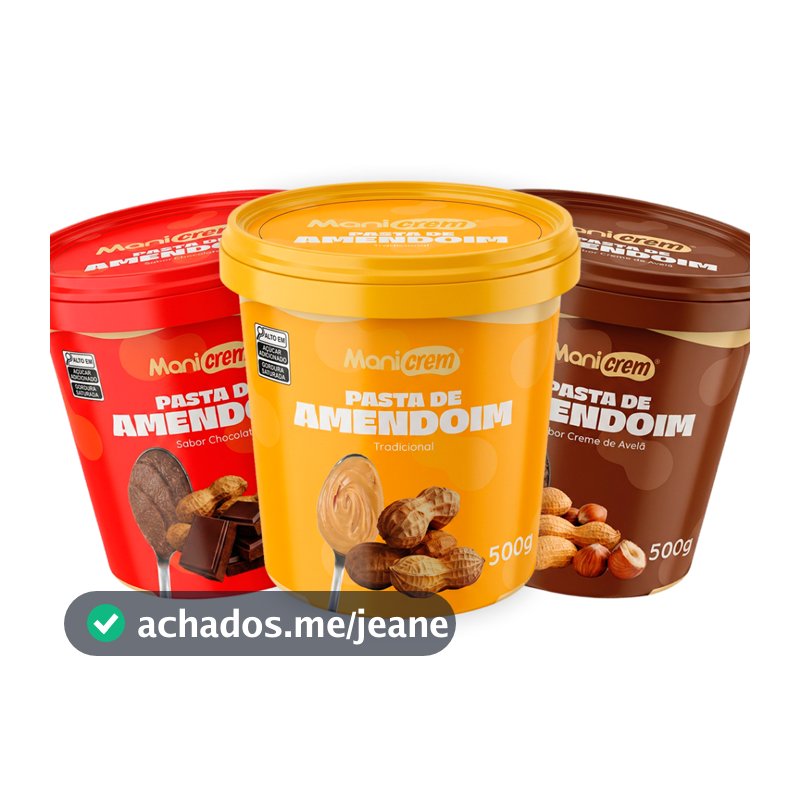 Creme Pasta De Amendoim Deliciosos Sabores Manicrem 500g