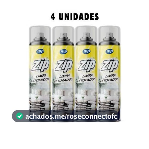 Espuma Spray Zip Clean 300ml Limpa a Seco Sofá, Estofado, Banco de Carro Limpeza Profunda