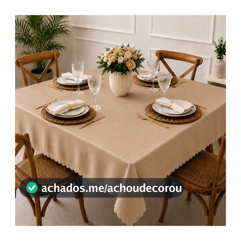 Toalha De Mesa Quadrada 1,50x1,50 Tecido Oxford 4 Lugares Para Festa Buffet Aniversario Restaurante Casamento