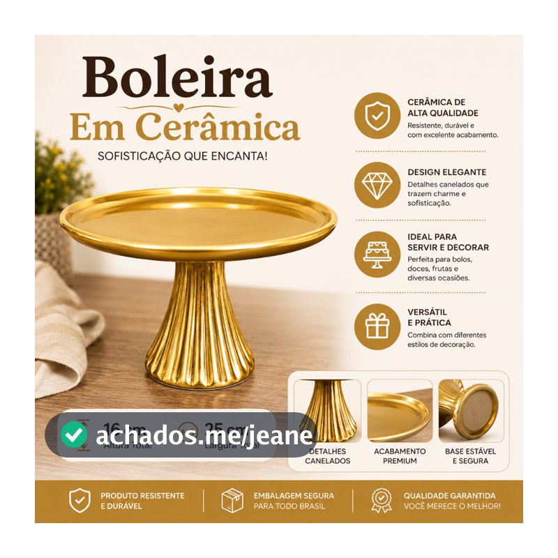 Boleira Doceira Com Pé Em Cerâmica Festa Aniversário Enfeite Mesa