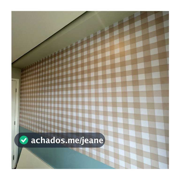 Papel de Parede Adesivo Xadrez Marrom Painel - Decoração Quarto Infantil