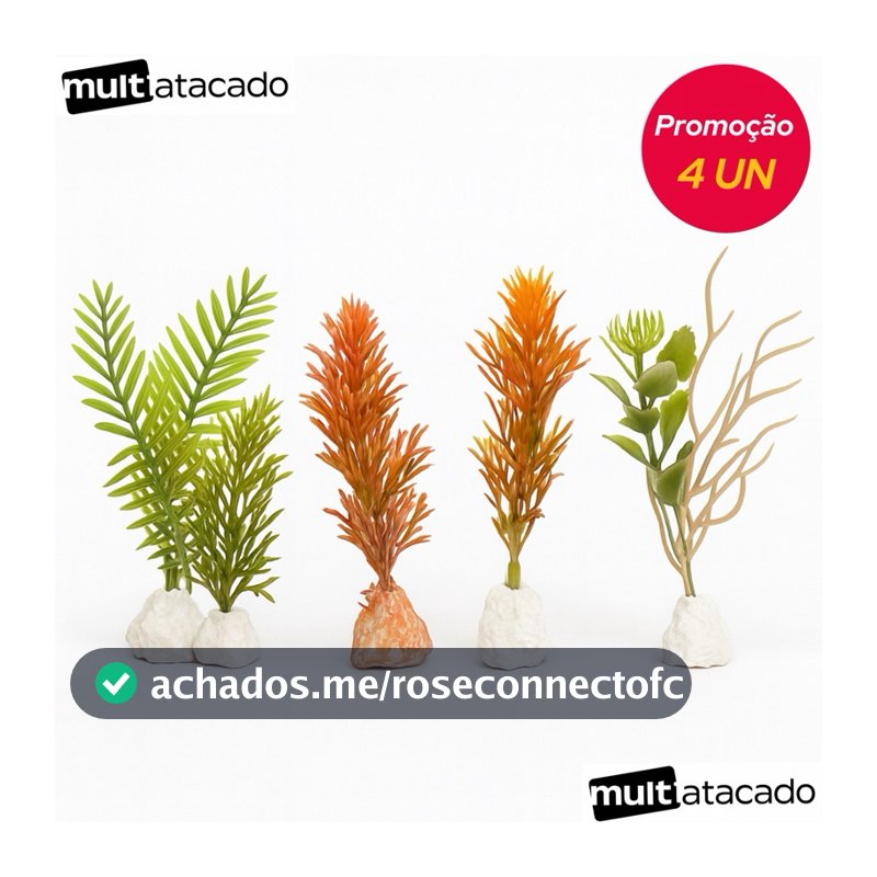 Planta Artificial Aquario  verde Enfeite e Decoração planta de decoração artificial decoração Peixe