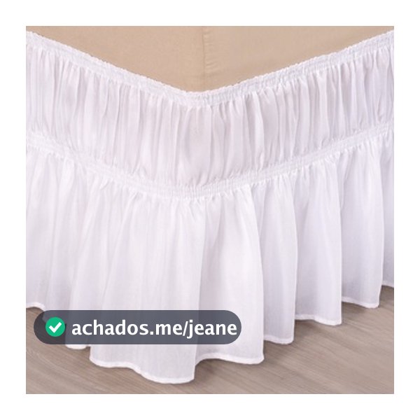 Saia Box Para Cama 2 Elásticos (King Size) Microfibra BRANCA